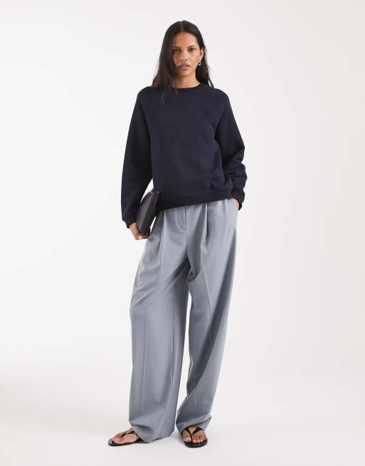 Gant logo sweatshirt in dark navy, 3 of 4