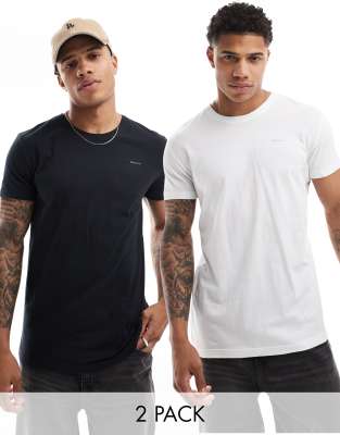 GANT - Lot de 2 t-shirts - Noir/blanc-Multicolore