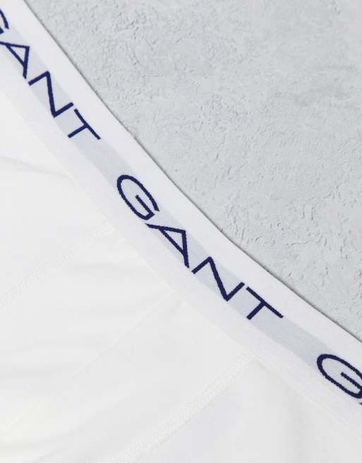 Gant - Lot de 3 boxers avec ceinture à logo - Blanc, bleu marine et rouge à rayures, 4 de 4