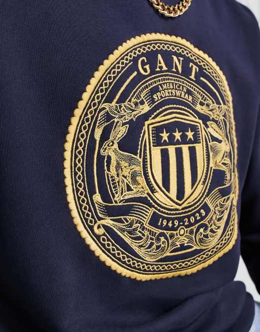 Gant gold outlet logo sweatshirt