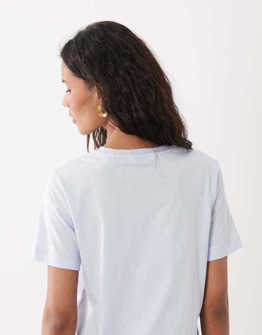 GANT - Lyslilla figursyet T-shirt med lille skjoldlogo, 4 af 4