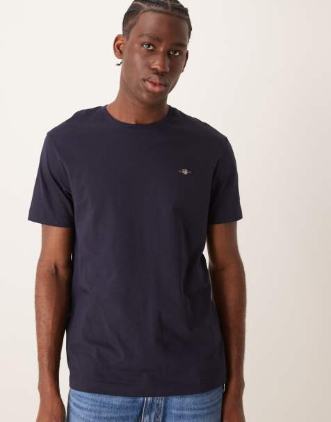 GANT – Marinblå t-shirt med vapensköldslogga - view 1