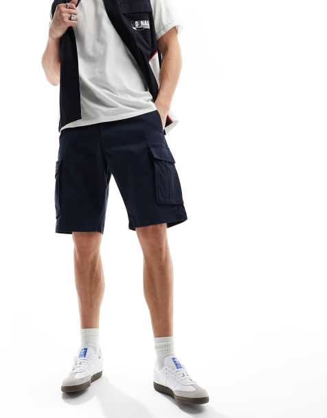GANT - Marineblå cargoshorts i twill i afslappet pasform - view 1