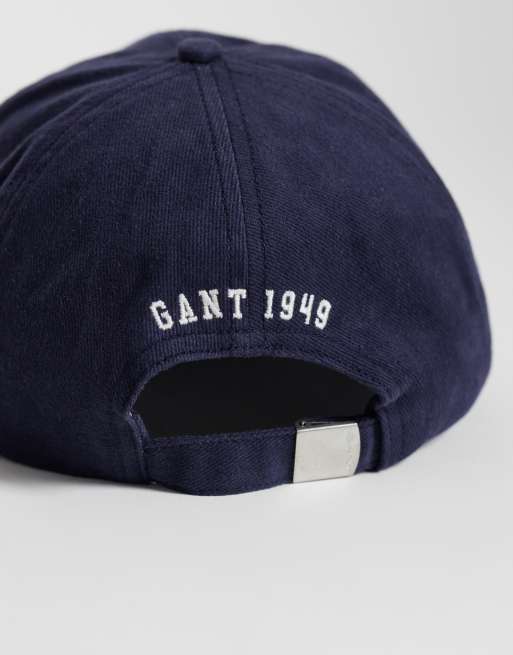 GANT - Marineblå kasket med G-mærke og logo i børstet bomuld, 2 af 3