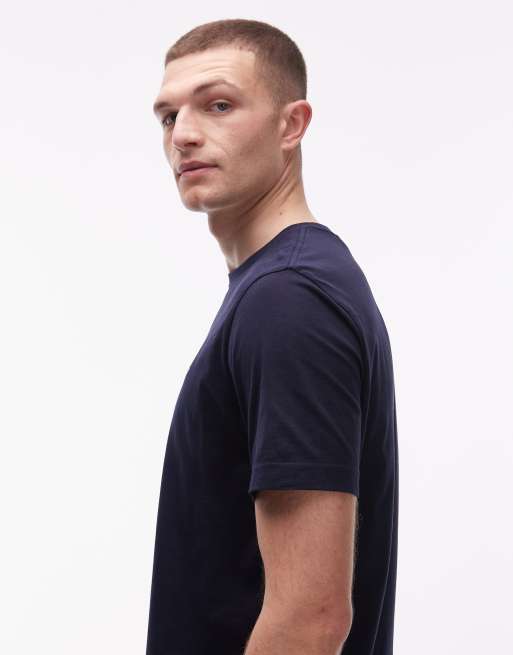 GANT - Marineblå T-shirt med centralt college-logo på brystet, 4 af 5