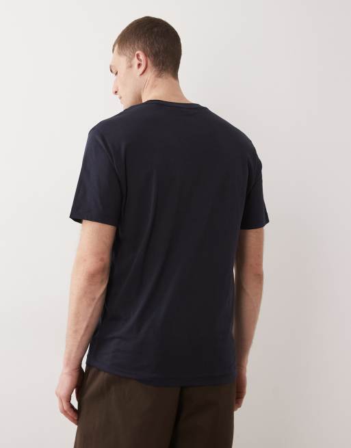 GANT - Marineblå T-shirt med sports-emblemprint, 3 af 5