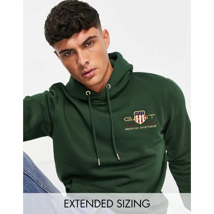 logo shield dark green in | archive hoodie medium GANT ASOS