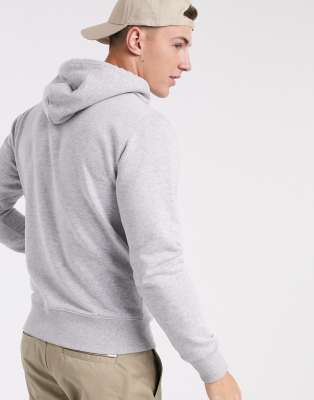 gant shield hoodie grey melange