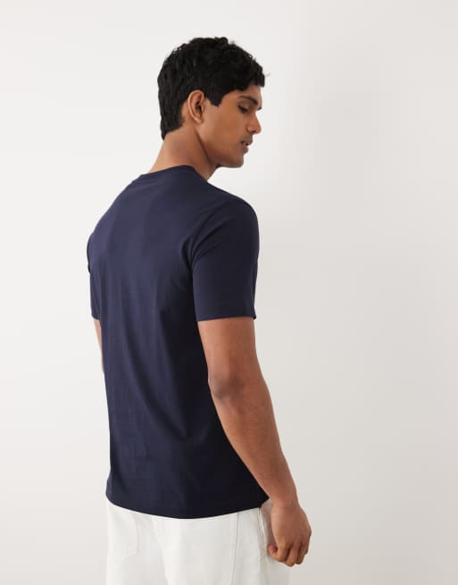 Gant - Mørkeblå T-shirt med korte ærmer og fotografik, 4 af 5