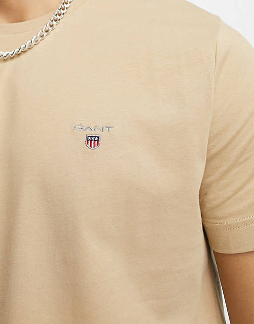 GANT original logo T-shirt in beige | ASOS