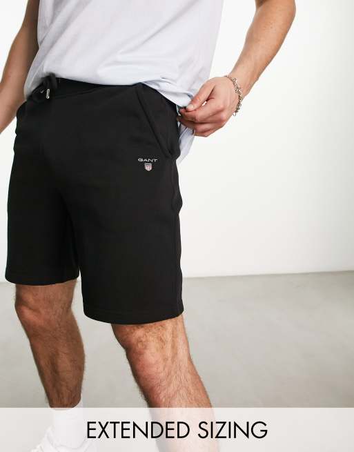 GANT – Original – Svart sweatshorts med logga