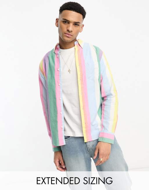 GANT - Oxford overhemd met veelkleurige strepen in roze multi