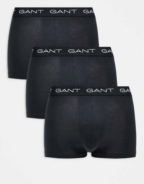 GANT - Pakke med 3 par sorte boksershorts med logotaljebånd - view 1