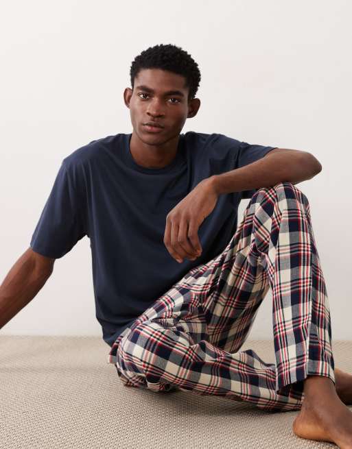 GANT - Pantalon de pyjama en flanelle à carreaux - Rouge/bleu marine, 2 de 5