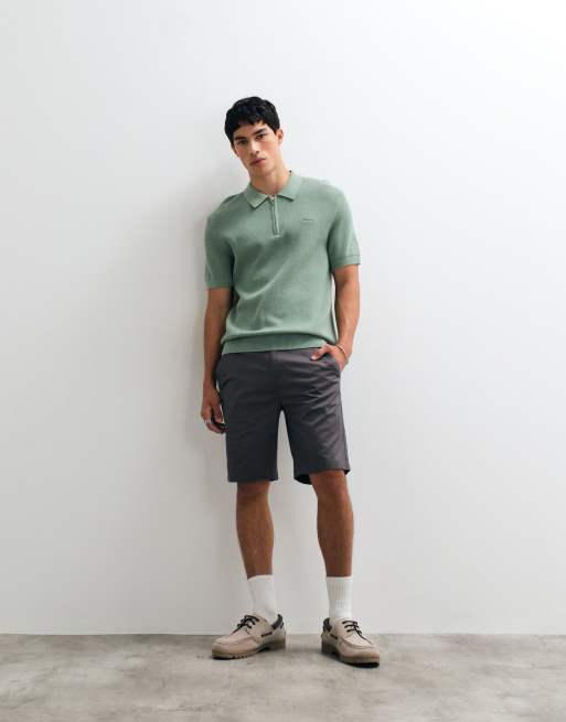 Gant - Pantaloncini chino sportivi slim color cuoio