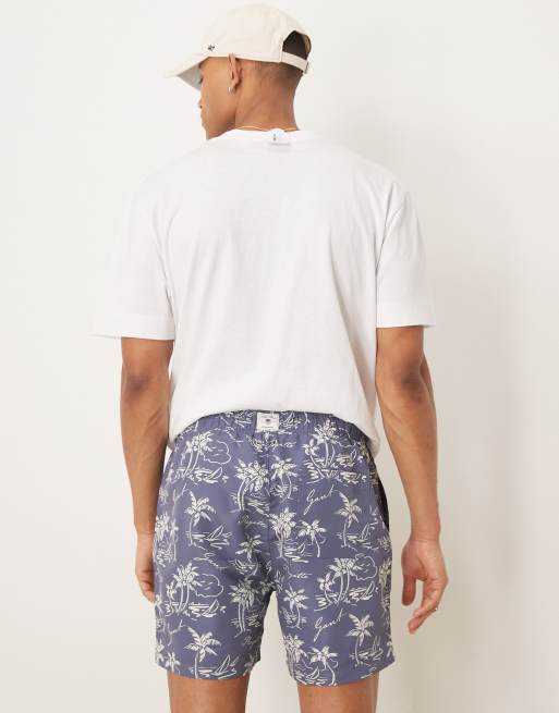 GANT - Pantaloncini da bagno blu con stampa, 4 di 4