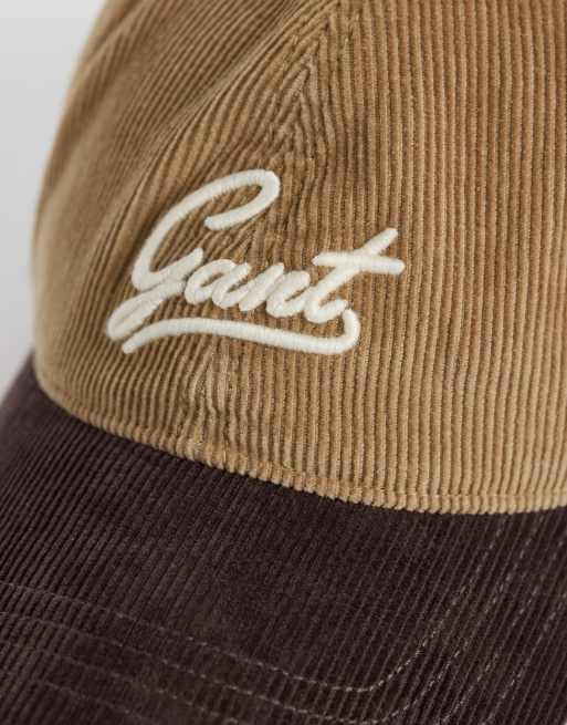 Gant - Pet van corduroy met contrasterende kleur in bruin, 2 van 3