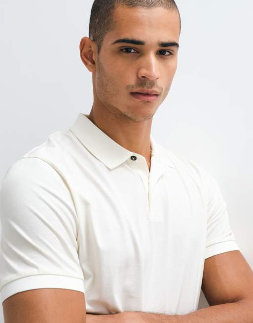 GANT polo à manches courtes en pima crème, 4 de 5