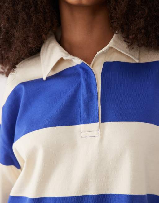 GANT - Polo de rugby rayé en coton épais - Bleu, 3 de 4