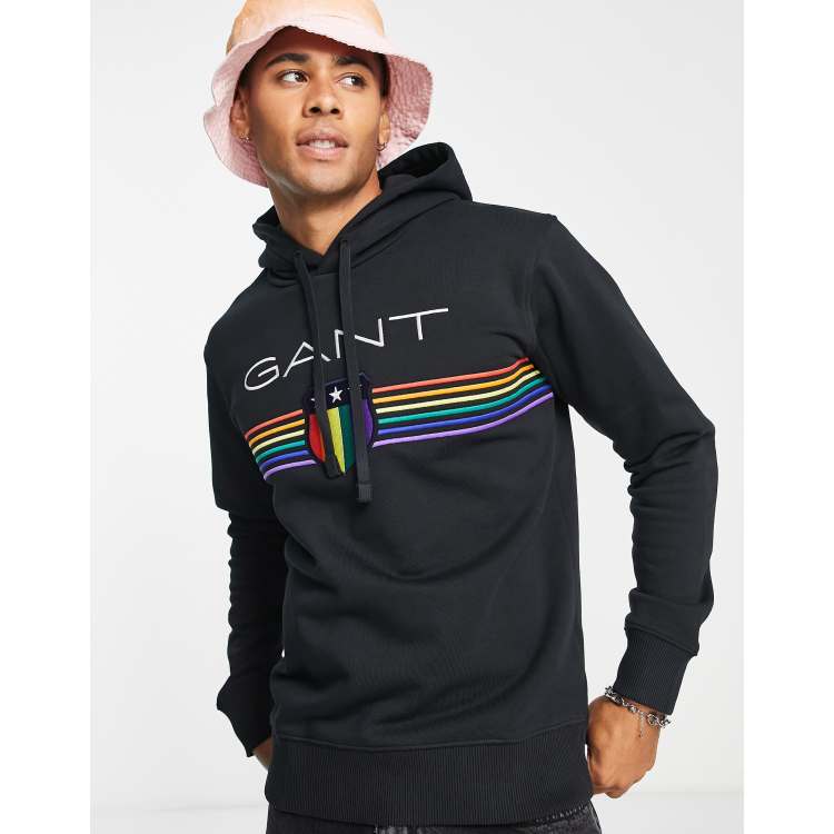 Black and rainbow hoodie online