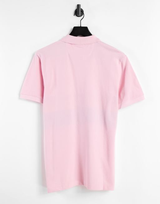 GANT – Pride Capsule – Polohemd aus Pikee in California-Rosa mit Regenbogenstreifen auf der Brust, 2 von 4