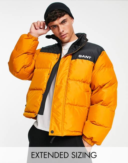 GANT puffer jacket in dark orange | ASOS