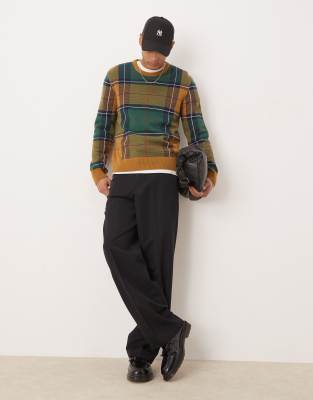 Gant - Pull en maille à carreaux - Vert