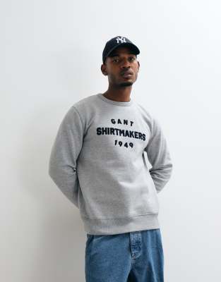 Gant Herren Grau Melange Graphic Sweatshirt (M) - Bild 4