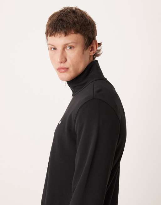 Gant quarter zip sweatshirt with chest logo in black, 4 of 5
