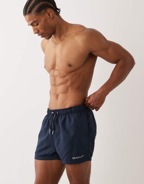 GANT quick dry logo swim shorts in navy