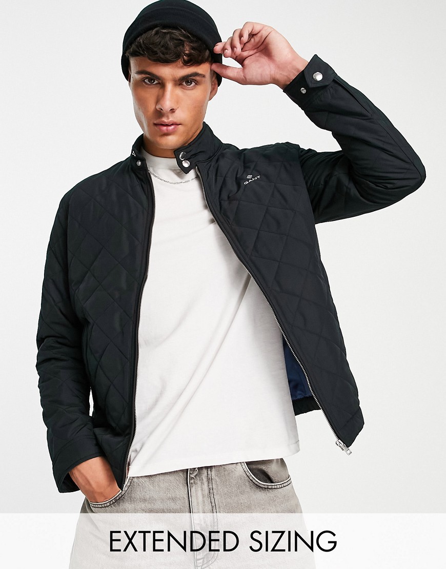 Gant quilted harrington jacket in black