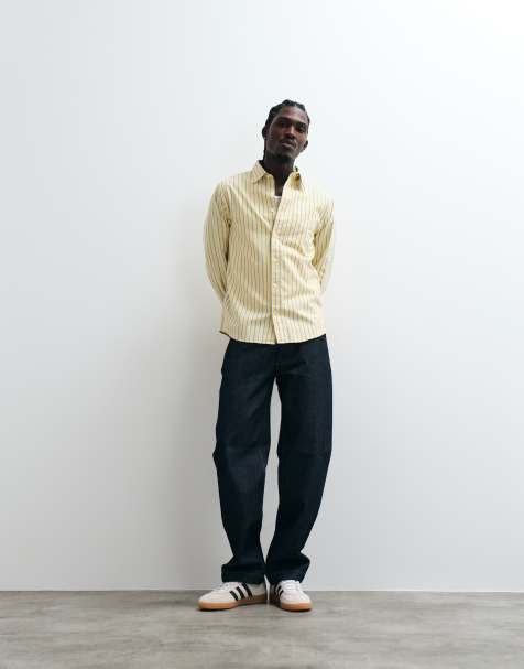 Gant regular-fit archive oxford overhemd met strepen in geel - view 1