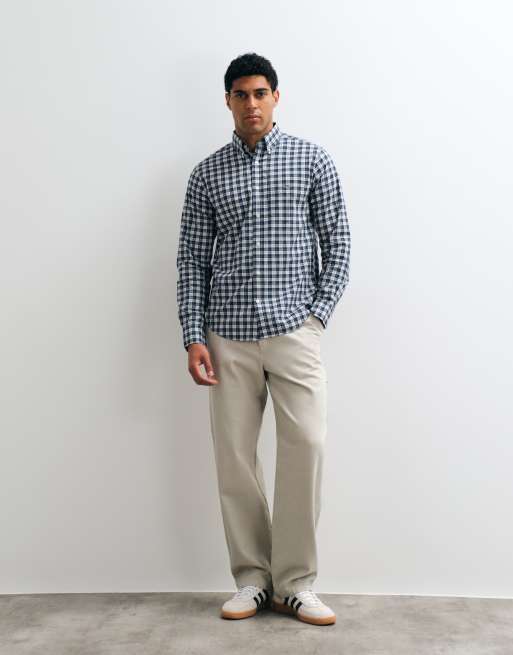 GANT regular fit check poplin shirt in green, 3 of 5