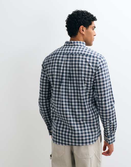GANT regular fit check poplin shirt in green, 4 of 5