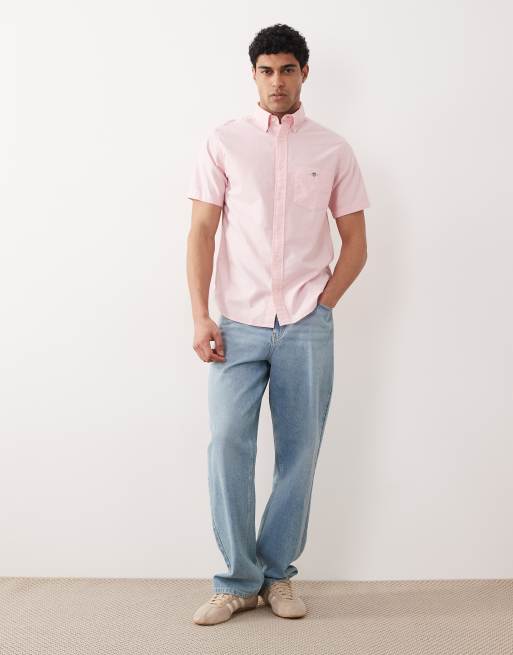 GANT Regular fit classic oxford shirt in washed pink, 2 of 5