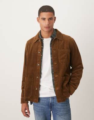 Gant GANT regular fit corduroy overshirt in brown