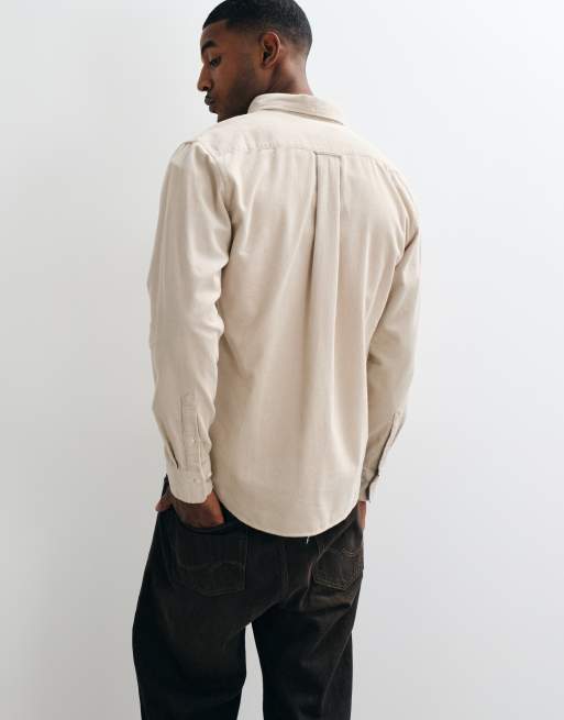 GANT regular fit corduroy shirt in beige, 3 of 5