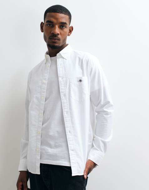 Gant regular fit klassisk oxfordskjorta i vitt - view 1