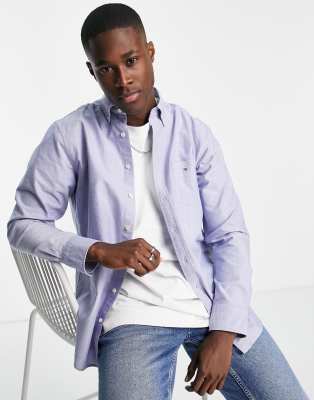 Burger ingewikkeld Billy GANT regular fit oxford shirt with small logo in blue | ASOS