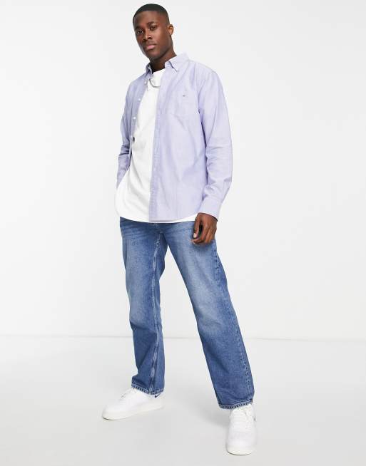 GANT regular fit oxford shirt with small logo in blue, 4 of 4