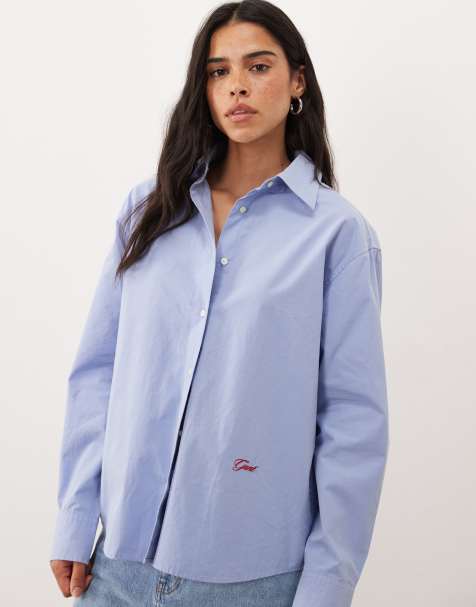 GANT regular fit poplin shirt in blue - view 1