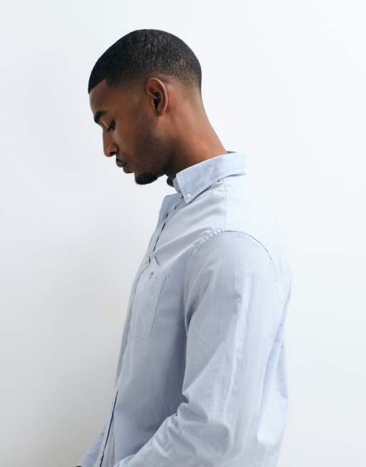 GANT regular fit poplin shirt in light blue, 4 of 5