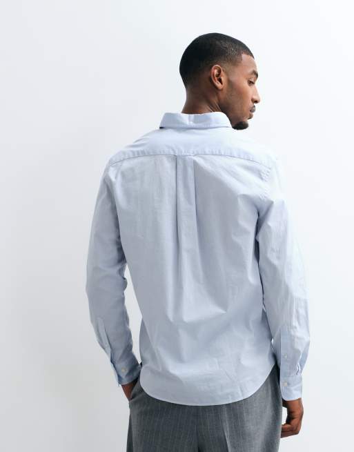 GANT regular fit poplin shirt in light blue, 5 of 5