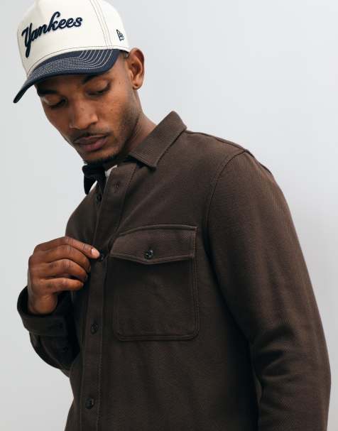GANT regular fit twill shirt in brown - view 1