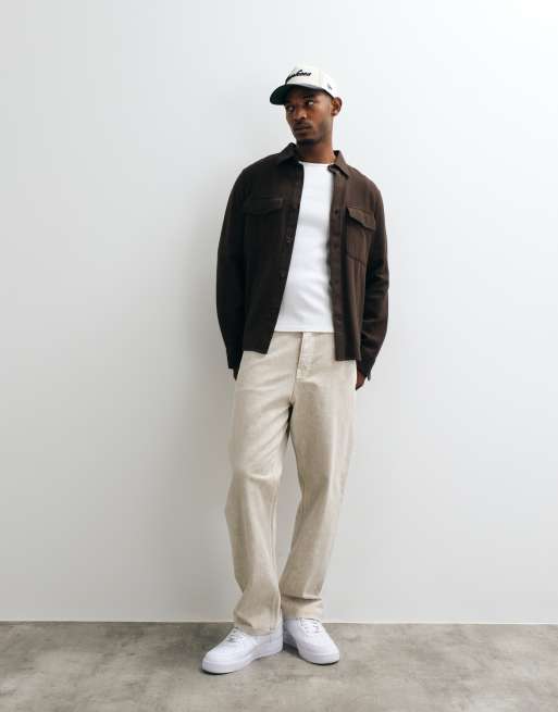 GANT regular fit twill shirt in brown, 2 of 5