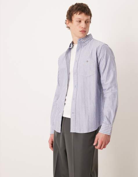 Gant regular shirt in blue pinstripe - view 1