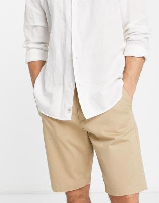 Gant Relaxed Fit Cotton Twill Chino Shorts In Khaki Beige - Beige-neutral In Neutral