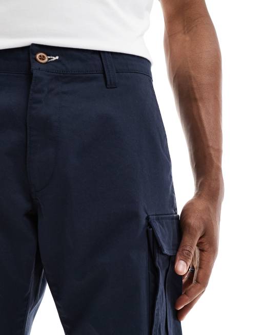 GANT relaxed fit twill cargo shorts in navy, 5 of 5