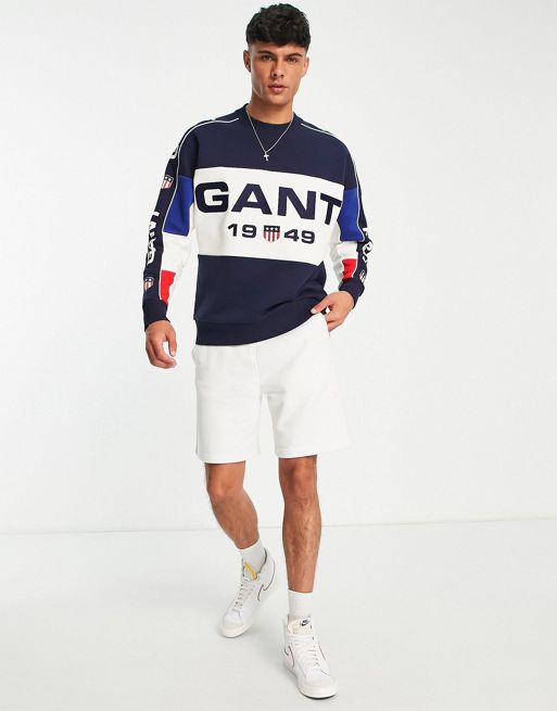 Gant Colour Block Crew Neck Sweater