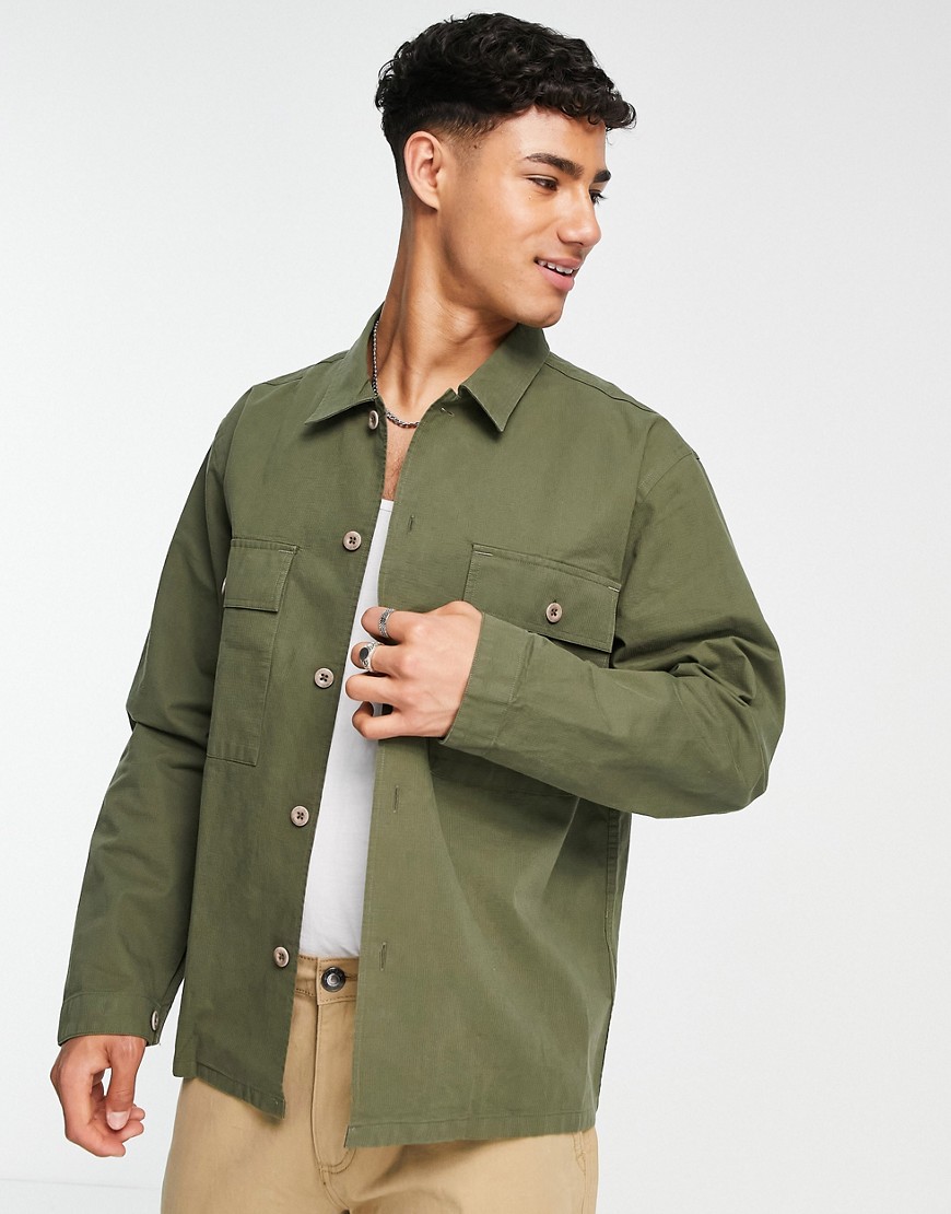 Gant Ripstop Overshirt In Green